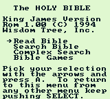 King James Bible GameBoy US box art